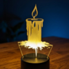 GearUP Acrylic Multicolor Night Lam (Candle) – Black