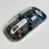 GearUP WM30 Transparent Crystal 2.4G + Bluetooth Magnetic Wireless Mouse- Gray Color