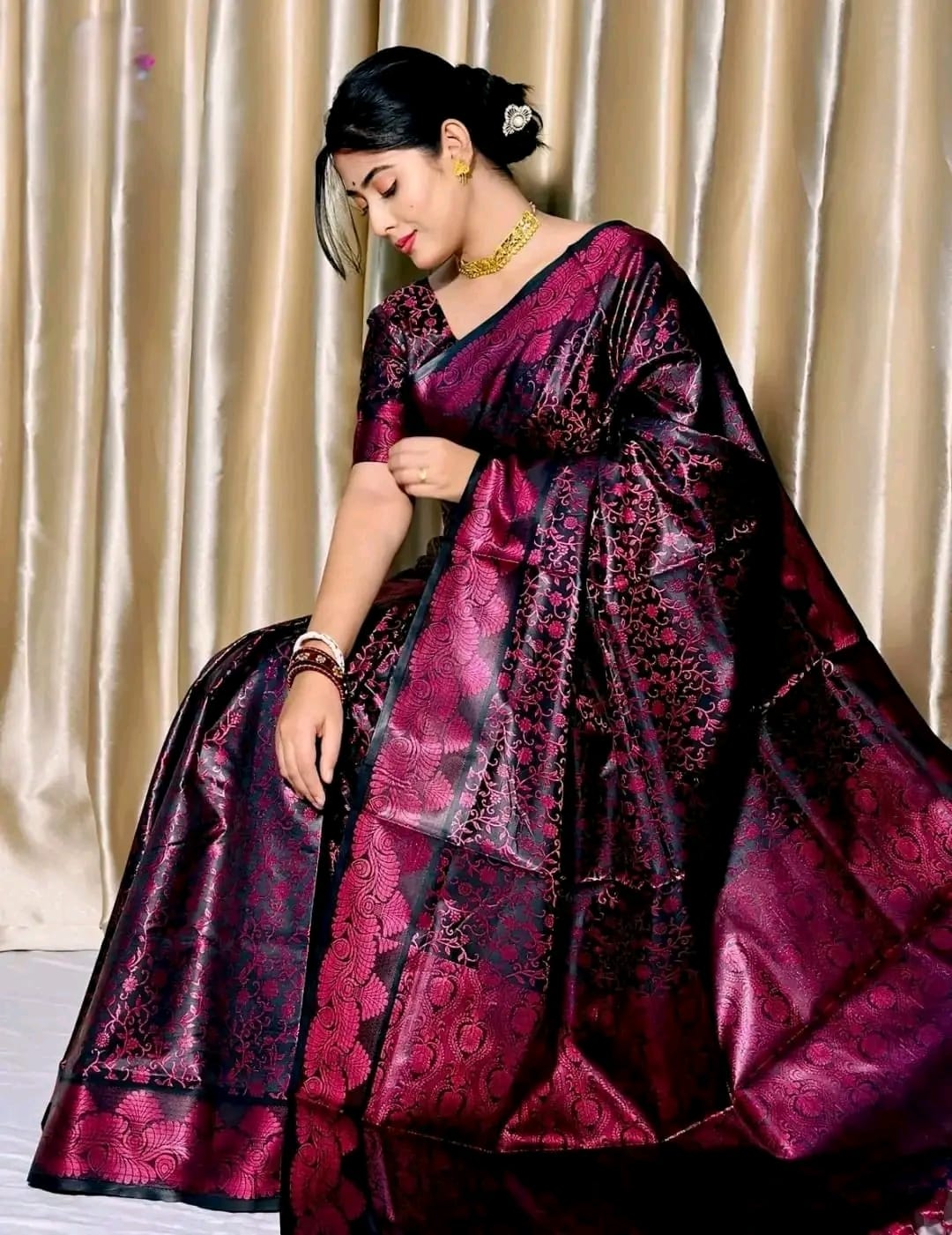 Royal Benaroshi Katan Saree - Image 2