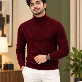 Premium Ribbed High Neck Sweater